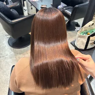 ミディアム 艶髪カラー・縮毛矯正 ・レイヤーAsunaのヘアスタイル
