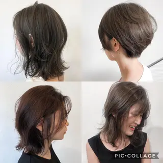ミディアム カラー ヘアアレンジ ダメージレスサロン✨ kayo🌱のヘアスタイル