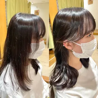 ミディアム レイヤーカット 小山 悠のヘアスタイル