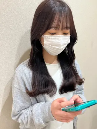 ロング カラー 外国人対応 佐久間のヘアスタイル