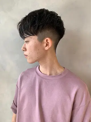 ショート メンズ メンズ専門ブリー チカラー⚡️リュウジのヘアスタイル