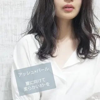 セミロング カラー ヘアアレンジ See by merのマツエク・マツパデザイン