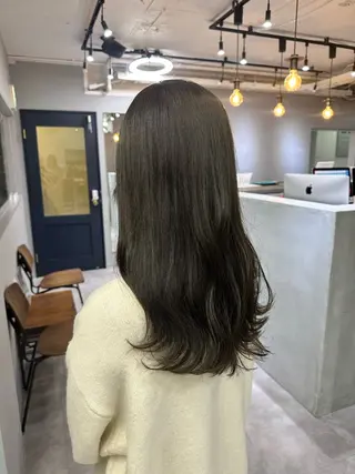 セミロング 似合わせ/赤み消し color🫧ひかりのヘアスタイル