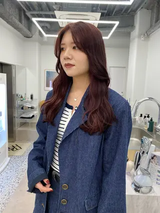 ロング カラー 暖色カラー hinaka.のヘアスタイル