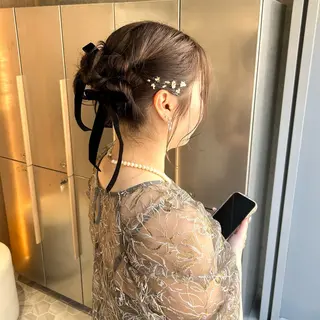 ミディアム ヘアアレンジ 艶感/ナチュラル 🌿マアヤのヘアスタイル
