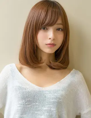 ミディアム カラー 【公式】amble luxe池袋東口🩷のヘアスタイル