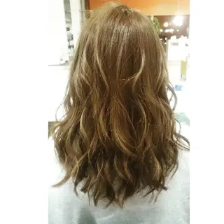 セミロング パーマ カラー ヘアアレンジ shimizu mayuのマツエク・マツパデザイン