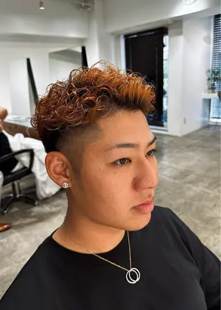 ショート パーマ メンズ 【海外風ヘア、 似合わせ】KAEDEのヘアスタイル