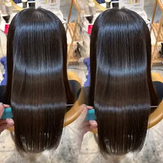ロング 髪質改善/縮毛矯正/ レイヤーカットななこのヘアスタイル