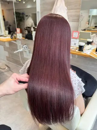 ロング カラー 早稲田/ショート/ 髪質改善/艶カラーのヘアスタイル