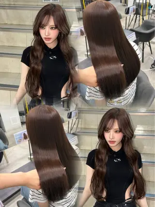 ロング 韓国🫧髪質改善🫧 縮毛矯正🫧陽菜🫧のヘアスタイル