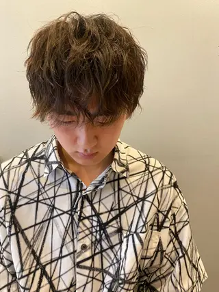 ミディアム パーマ メンズ 似合う髪型見つけます AYAKAのヘアスタイル