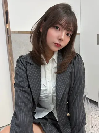 ミディアム カラー ヘアアレンジ 【博多髪質改善】 吉村　清志のヘアスタイル