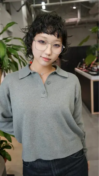 ショート パーマ 小田 晃瑛のヘアスタイル