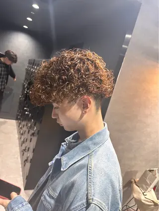 ショート カラー パーマ メンズ 🔥メンズ 特化🔥菊水皐暉🔥のヘアスタイル