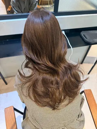 ロング カラー オリーブカラー🫒/ ハッシュカット/みゆのヘアスタイル