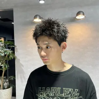 ショート カラー パーマ メンズ 🔥メンズ 特化🔥菊水皐暉🔥のヘアスタイル