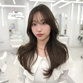 ロング カラー 韓国レイヤー× 顔まわり🕊️テルのヘアスタイル