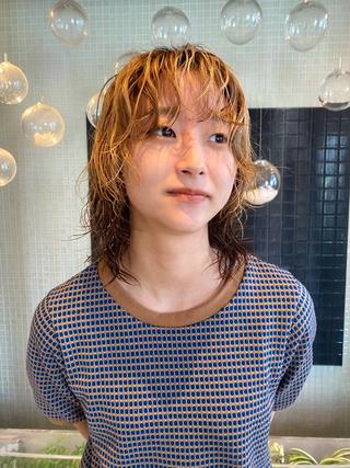 セミロング パーマ 横地 凌のヘアスタイル