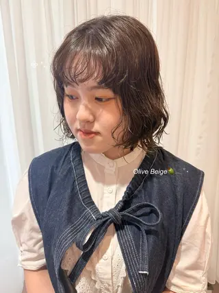 ショート カラー パーマ merc.☘️平岩 那月のヘアスタイル