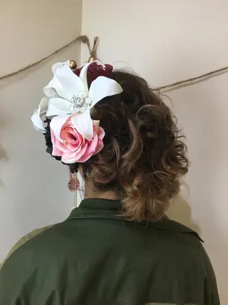 ミディアム ヘアアレンジ 広がり、まとまらない お悩み改善/ 中田のヘアスタイル