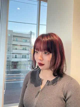 ミディアム カラー 流行デザイン特化 東方 舜のヘアスタイル