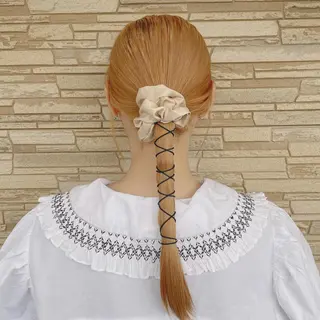 ロング ヘアアレンジ 韓国×網紅ヘア 🤍りん🤍のヘアスタイル