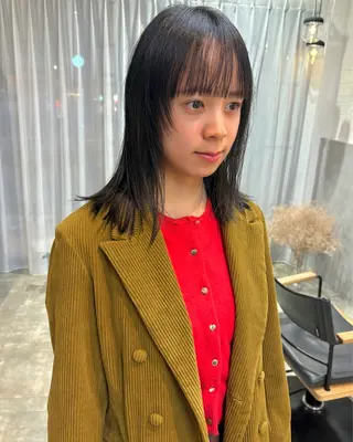 ミディアム 濱田 香澄のヘアスタイル