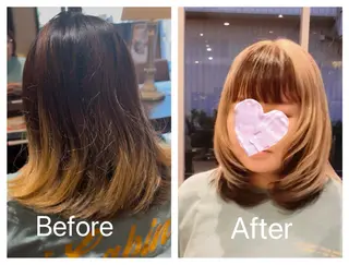 カラー 山田 みかのヘアスタイル