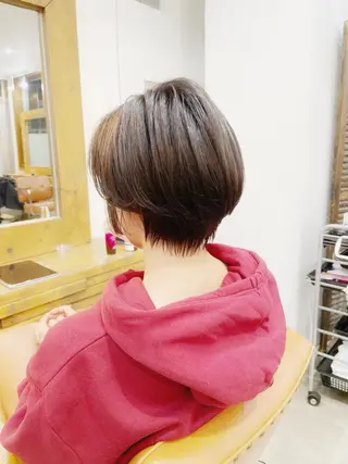 ショート カラー 👑銀座ショート/ 絶壁補正/金子涼👑のヘアスタイル