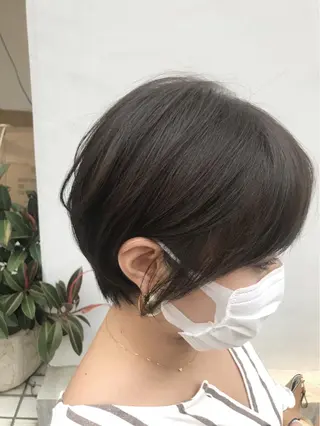 ショート カラー パーマ ご新規様限定 透明感カラーKANAのヘアスタイル