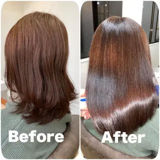 ミディアム カラー 髪質改善特化 ESSENCIAのヘアスタイル