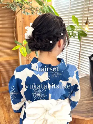 ロング ヘアアレンジ ヘアメイク＆着付け 福岡高宮mikuのヘアスタイル