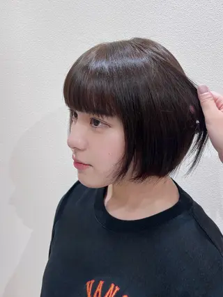ショート カラー aku🩷韓国風🩷 暖色カラー🎀のヘアスタイル