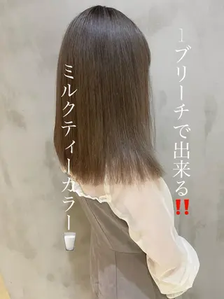 セミロング カラー ヘアアレンジ ネイル マツエク・マツパ 夜23時まで予約🉑 reverieあきらのヘアスタイル