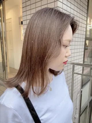 セミロング カラー ヘアアレンジ 天神レイヤーカット No.1💖マユカのヘアスタイル