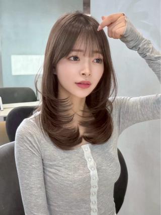 ミディアム カラー ヘアアレンジ 髪質改善/ レイヤー/吉田光佑のヘアスタイル