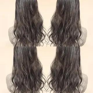 ミディアム カラー 髪質改善カラー韓国風 レイヤーtudaのヘアスタイル
