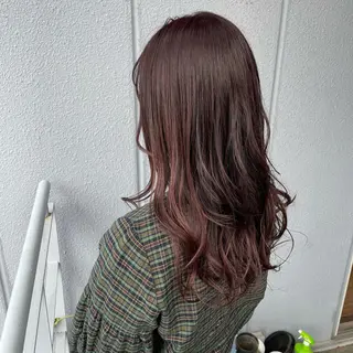 ロング カラー ヘアアレンジ なつき/艶ピンク/ girly hairのヘアスタイル