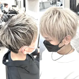 ショート カラー メンズ シール、 ハネエクステのヘアスタイル