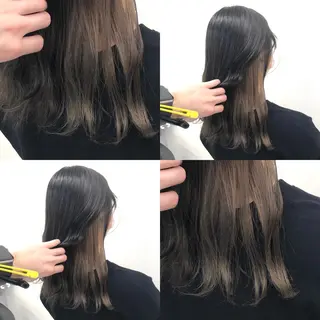 ミディアム カラー パーマ ヘアアレンジ メンズ キッズ ネイル マツエク・マツパ 上品＆韓国風 🥀海心🥀のヘアスタイル