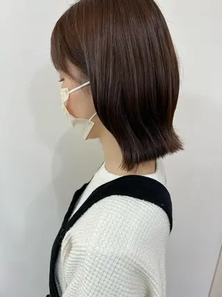 ミディアム カラー 渡辺 リオのヘアスタイル