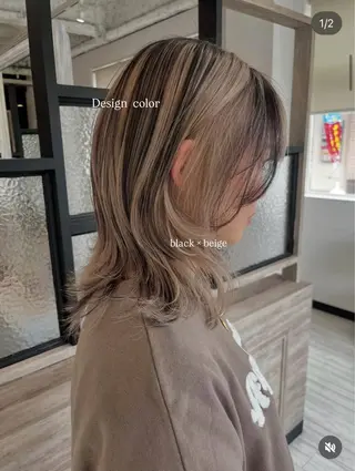 セミロング カラー 透明感&レイヤー 似合わせ🫧/なぎのヘアスタイル
