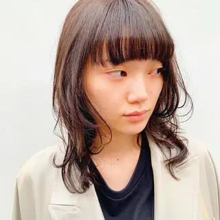 ミディアム 中川 竜誠のヘアスタイル