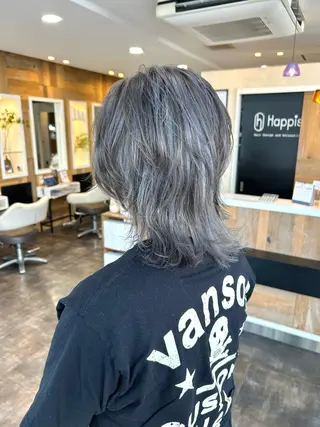 ミディアム カラーモデル募集中 美容室ハピスのヘアスタイル