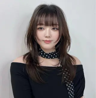 ロング カラー 渋谷レイヤーカット❌ 縮毛矯正専門/武田涼のヘアスタイル