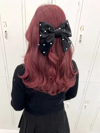 セミロング カラー ヘアアレンジ 盛れる顔周り🤍渋谷 Risa🎀のヘアスタイル