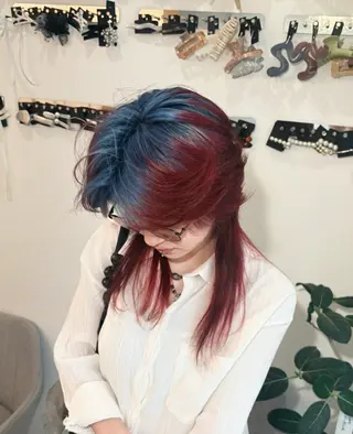 セミロング ))カラー特化(( 渡邉 怜のヘアスタイル
