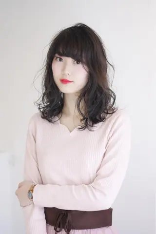 セミロング カラー 松田 光雄のヘアスタイル