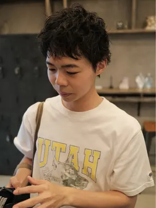 ショート パーマ メンズ ill副店長 立和田純也のヘアスタイル